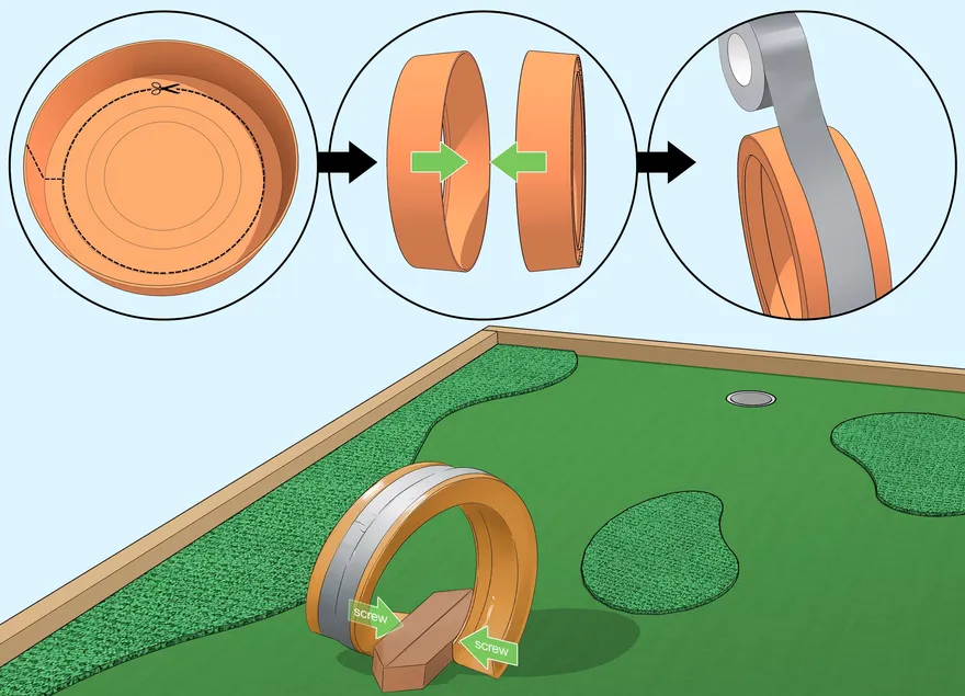 Como fazer um campo de minigolfe