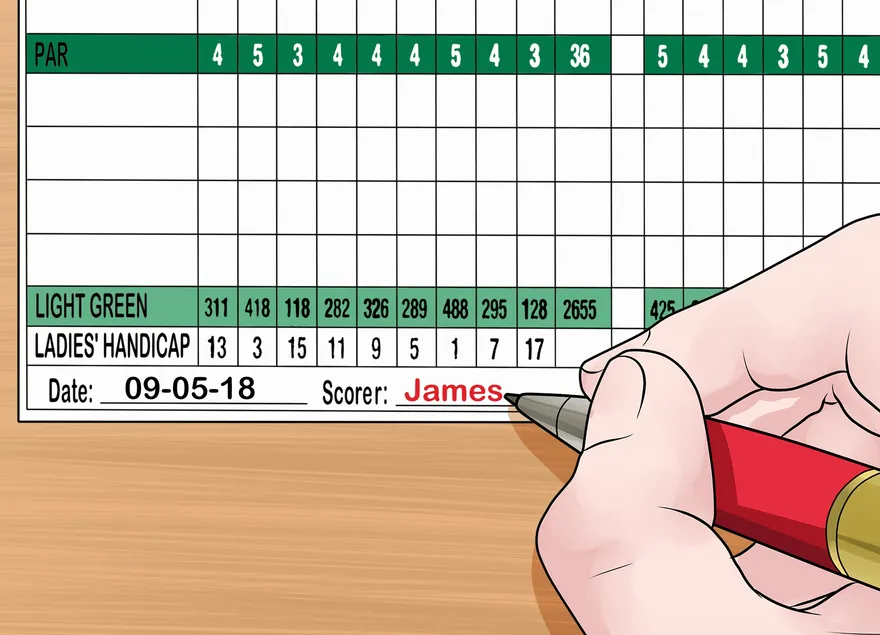 Como ler um scorecard de golfe