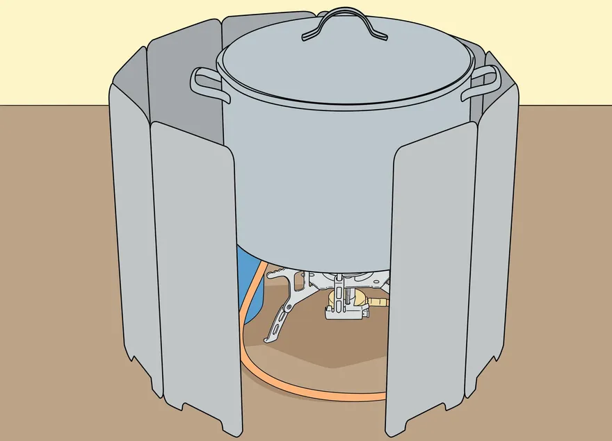 Como usar um fogão a gás para acampamento