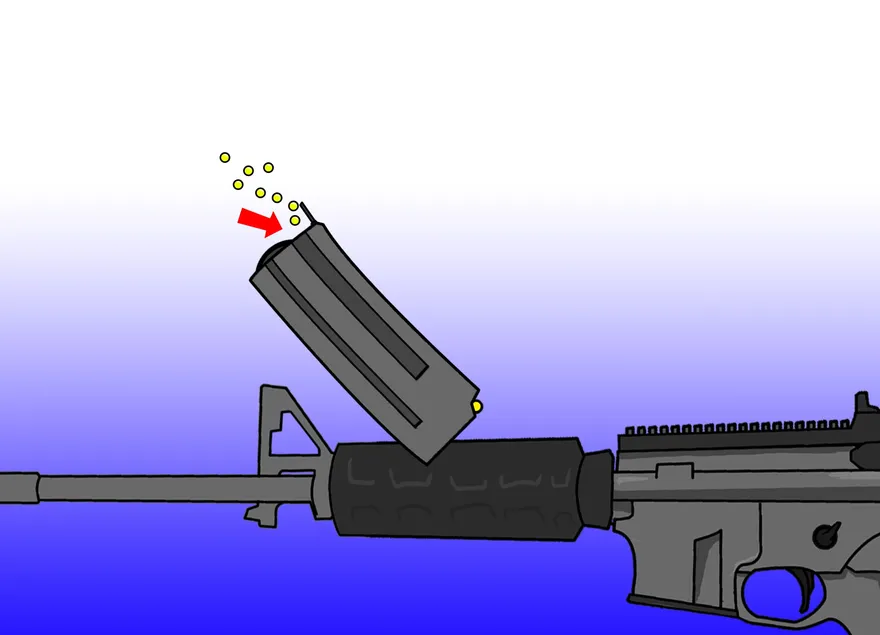 Como usar um carregador de airsoft de alta capacidade