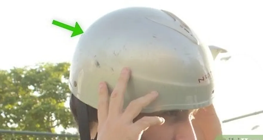 Passo 3 Usar um capacete e proteção.