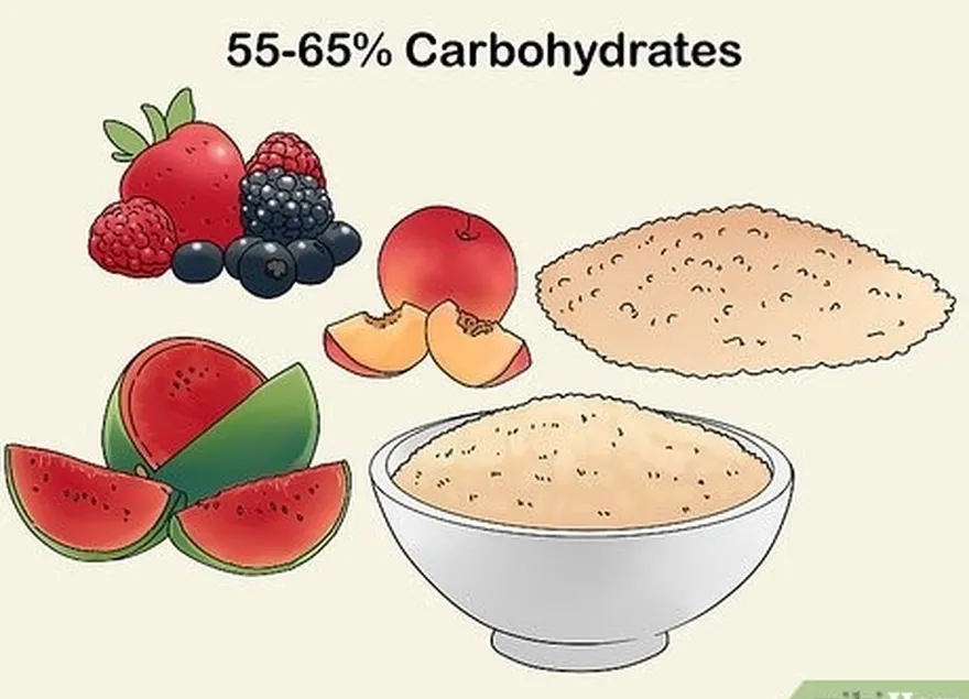 Etapa 1 Certifique-se de que 55% a 65% das calorias diárias sejam provenientes de carboidratos.