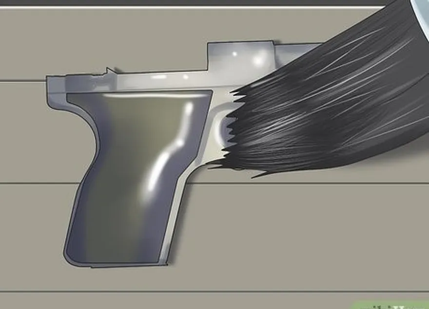 Passo 5 Tempere o acabamento com óleo de pistola quando tiver o nível de azulamento pretendido.