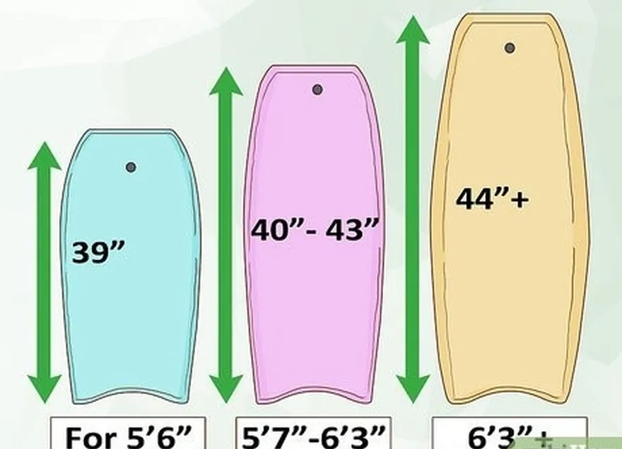 Passo 2 Seleccione uma prancha de bodyboard adequada à sua altura e peso.