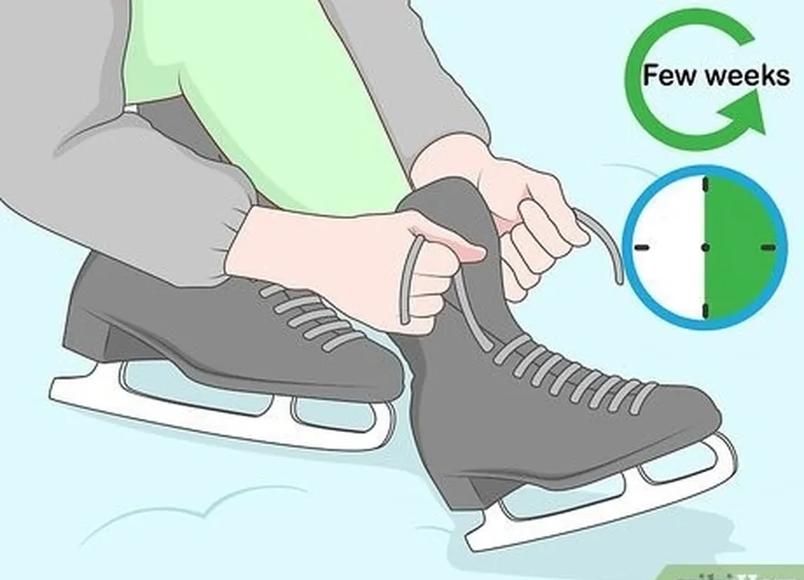 Passo 1 Não't try to break in your skates all at once.