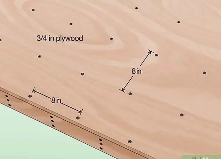 Passo 4 Cubra as estruturas da plataforma com contraplacado de 1,9 cm (3⁄4 in).