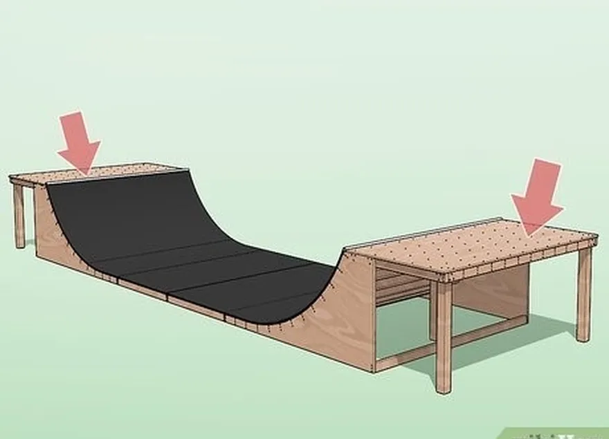 Passo 5 Construa plataformas ao lado das transições para ter um lugar para ficar de pé.