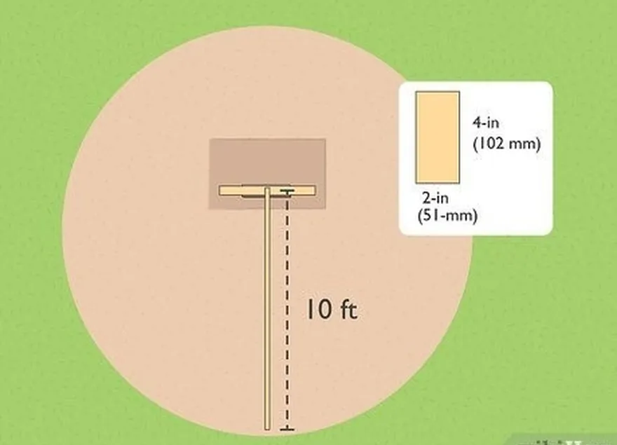 Passo 2 Coloque uma tábua de 10 pés por 2 pol. por 4 pol. em cima da outra tábua.