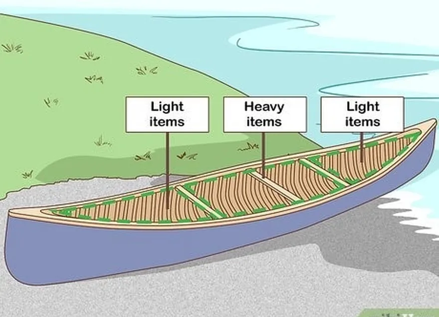 Etapa 1 Embale a canoa perto da água.