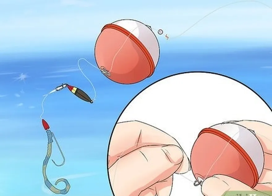 Etapa 4 Prepare sua bobber para a pesca de salmão com boia.