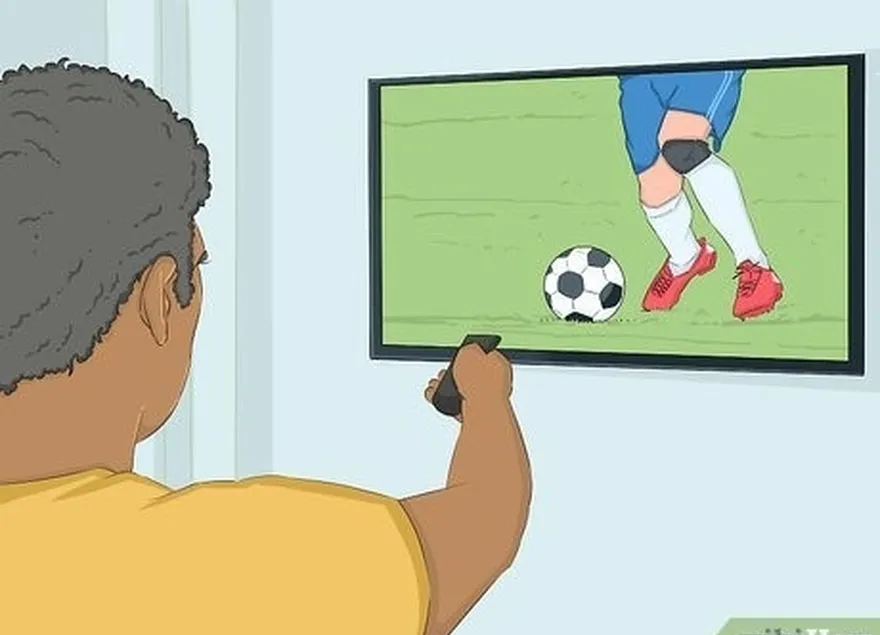 Passo 1 Dedique algum tempo a ver uma quantidade significativa de futebol na televisão.