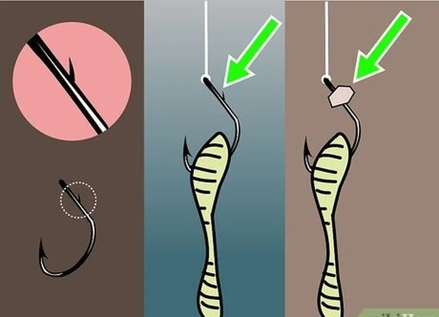 Etapa 7 Use o anzol AH por sua amplitude ao colocar uma isca nele.
