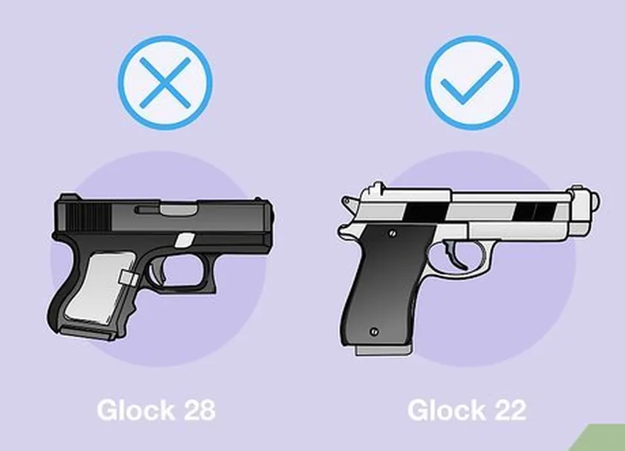 passo 3 escolha uma pistola maior para maior precisão e alcance.