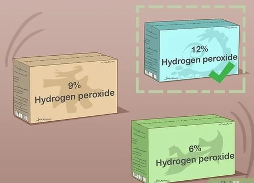 Passo 1 Compre peróxido de hidrogénio a 12%.