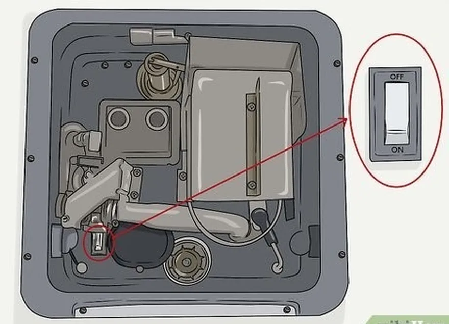 Passo 2 Desligue a bomba de água ou a linha de abastecimento para que não se sinta frio ao toque.'t fill the tank.