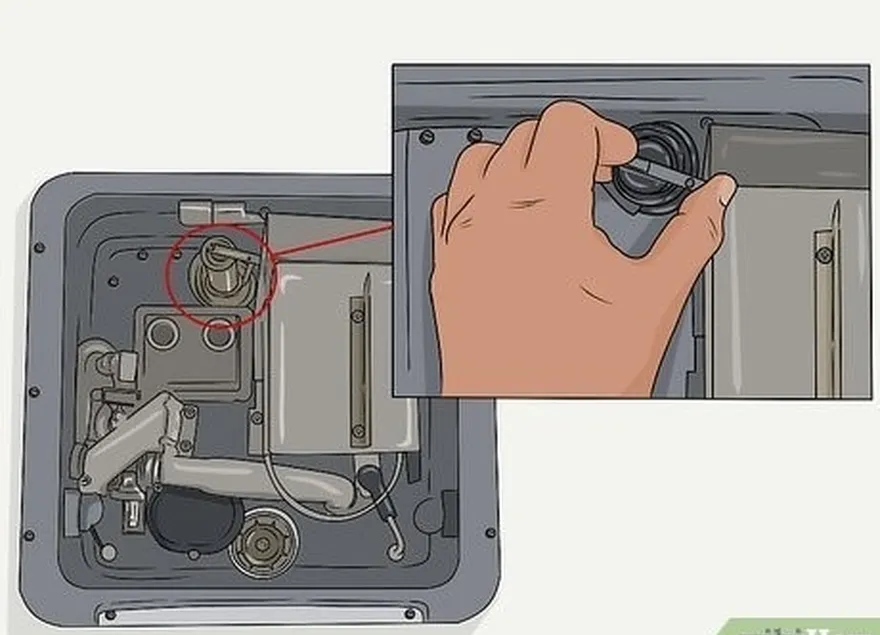 Passo 3 Abra a válvula de descompressão no aquecedor de água.