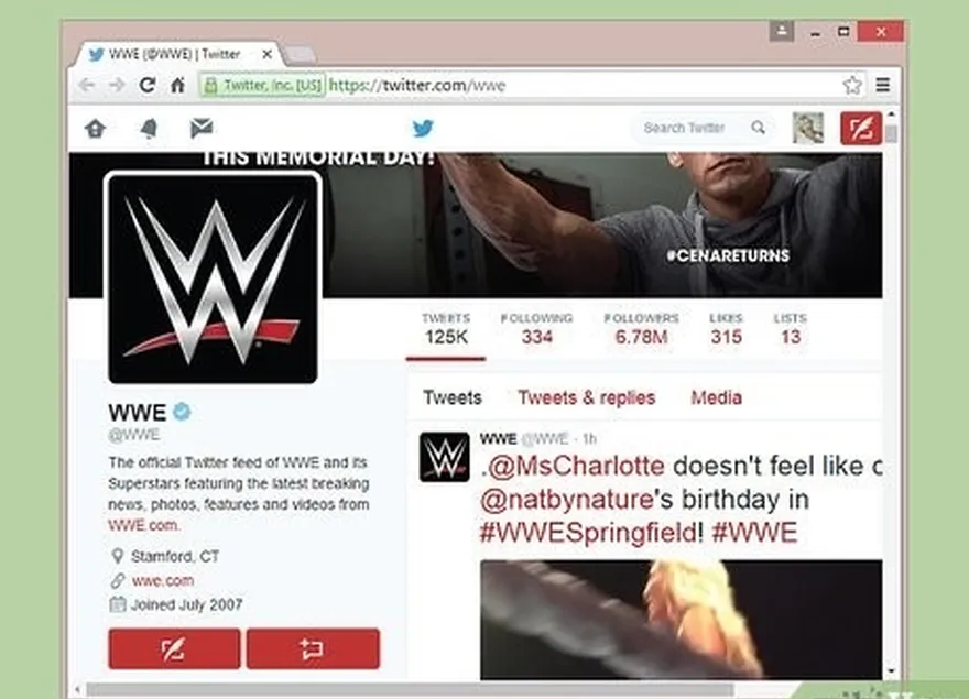 Passo 3 Encontrar a WWE nas redes sociais.