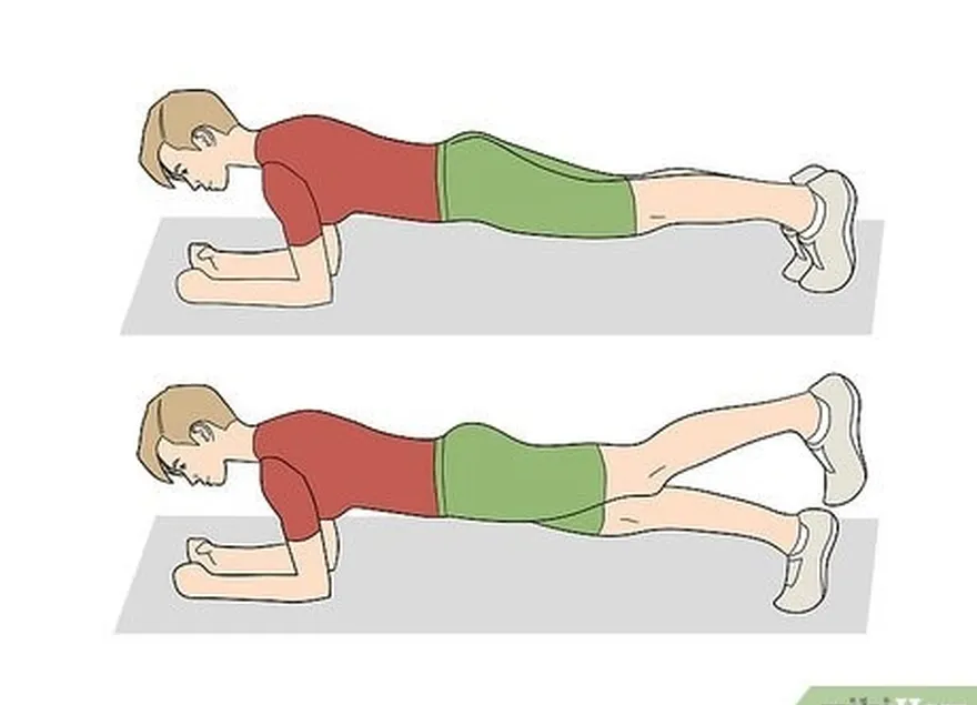 Passo 1 Realize o exercício a partir da posição de prancha para fortalecer o seu núcleo.