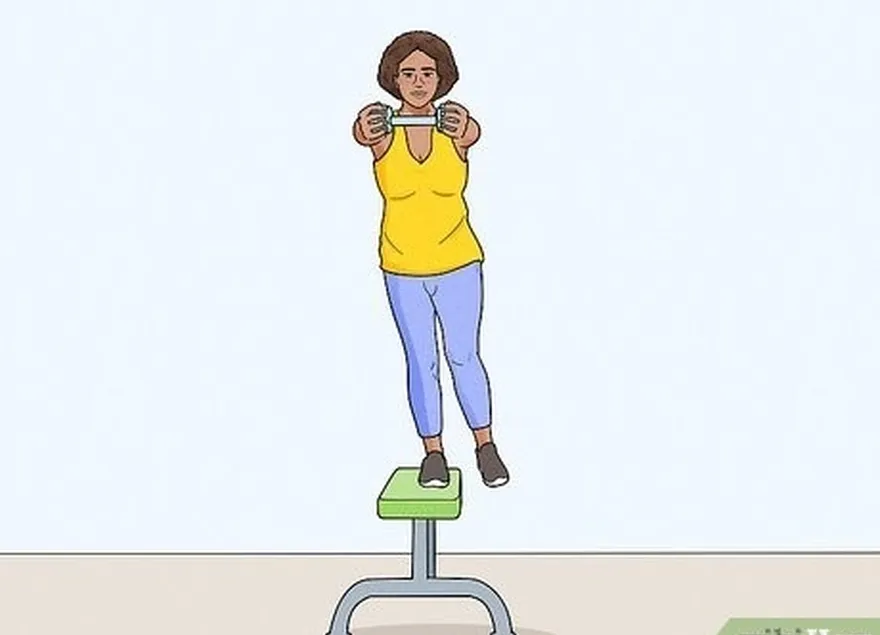 Etapa 2 Segure um haltere ou peso para tornar o exercício mais difícil.