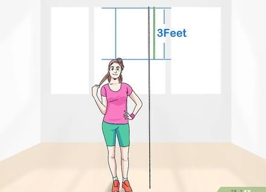 passo 1 escolha uma corda que's your height plus 3 feet (0.91 m) feet.