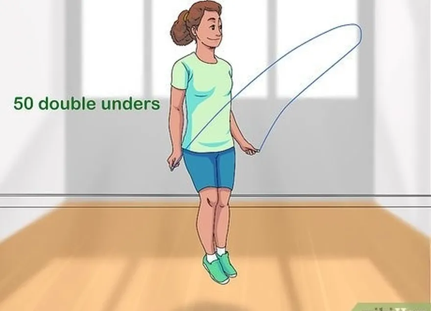 passo 1 cronometre o seu tempo enquanto faz um determinado número de double unders.