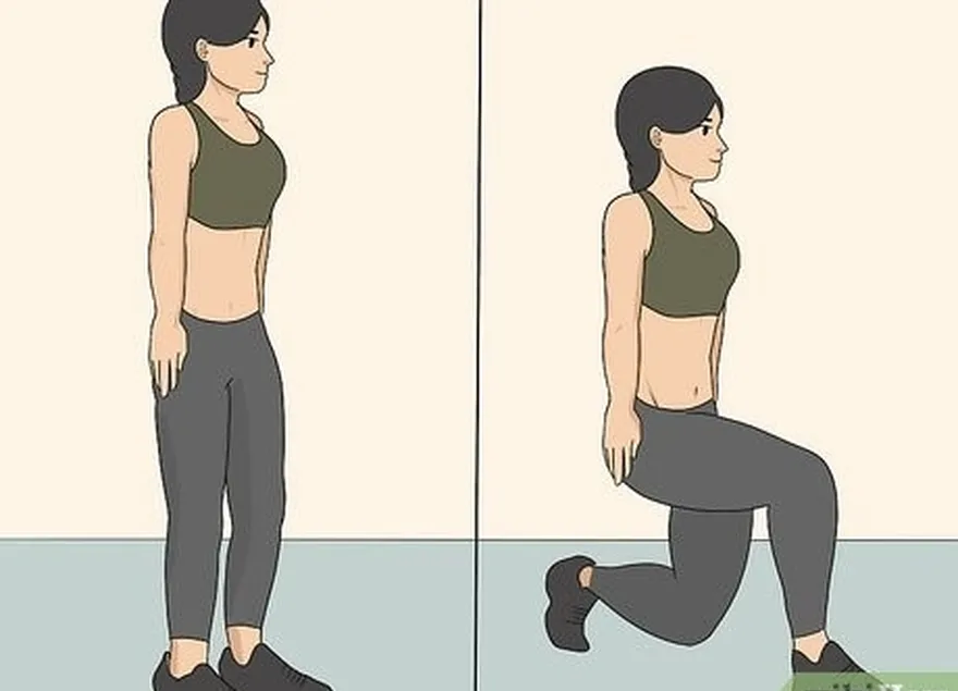 Passo 3 Faça lunges para alongar e fortalecer os seus glúteos.