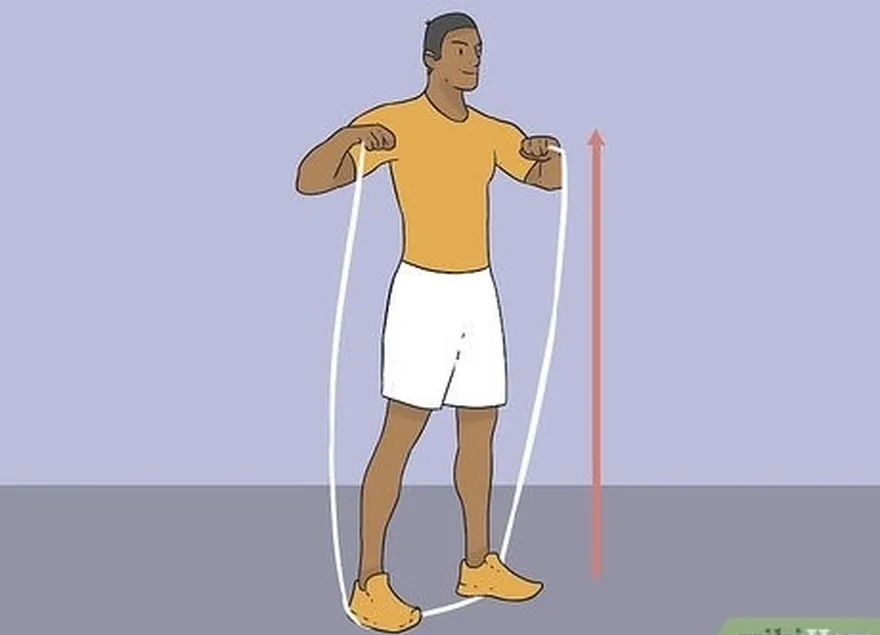 Passo 1 Seleccione uma corda de saltar com o comprimento adequado.