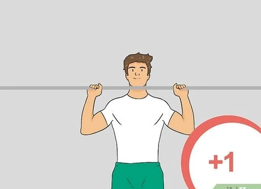 Passo 3 Tenha como objetivo fazer mais 1 pull up durante cada treino.