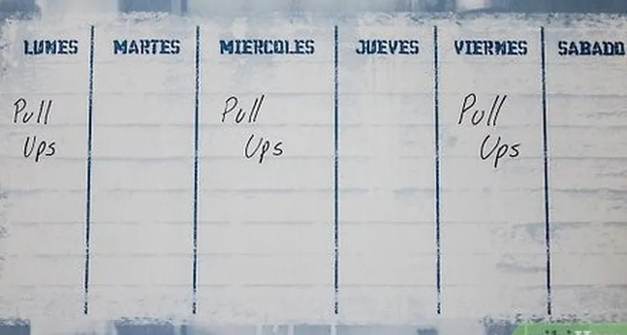 Passo 3 Limitar a realização de pull ups a duas ou três vezes por semana.