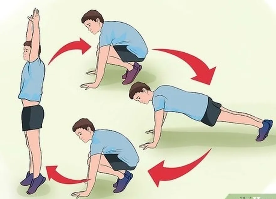 Passo 6 Experimente fazer burpees para um treino de corpo inteiro.