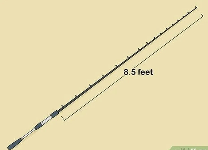 Etapa 2 Use uma vara de 1,5 a 2,6 m (5 a 8,5 pés) de comprimento para pescar peixes maiores.