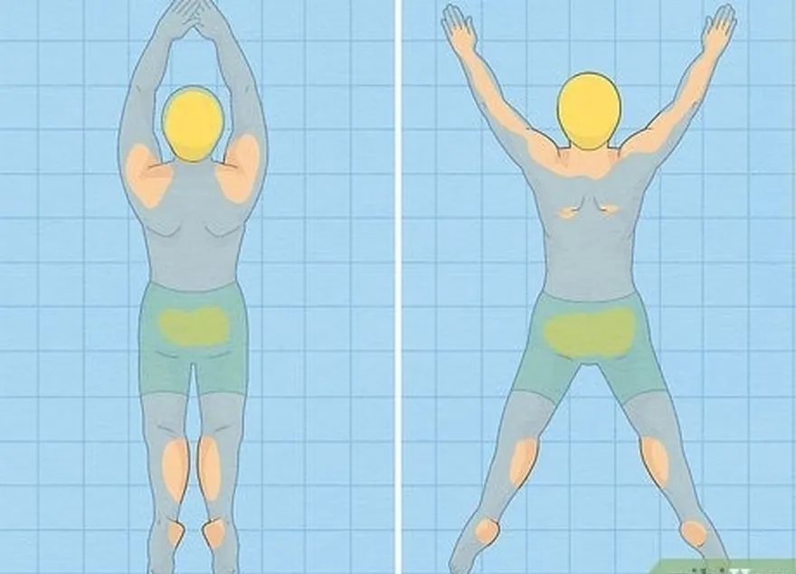 Etapa 4 Mova os braços e as pernas simultaneamente de um 'I' para um 'X'. 