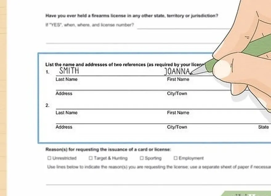 Etapa 7 Forneça os nomes e as informações de contato de duas referências pessoais, não relacionadas a você.