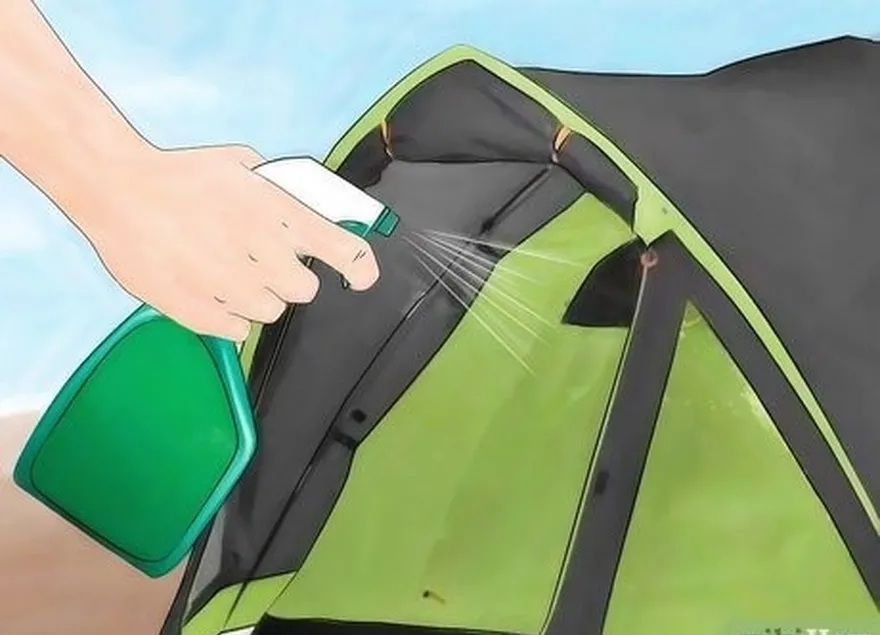 Etapa 5 Use Permetrina em roupas, mosquiteiros e equipamentos de camping.