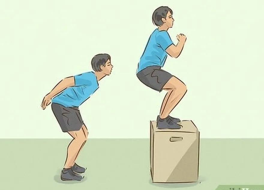 Etapa 3 Faça box jumps para fortalecer as pernas e se impulsionar para cima.