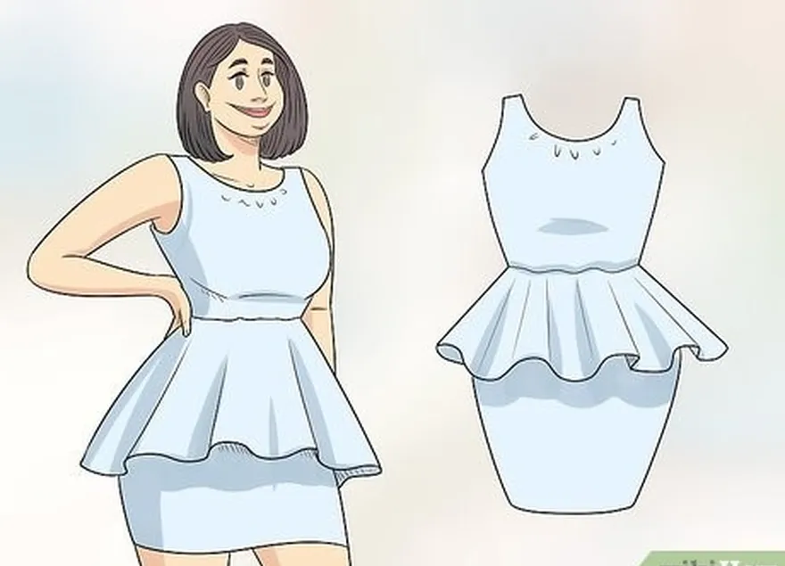 Etapa 4 Use roupas estilo peplum para cobrir o espaço entre os quadris alto e baixo.