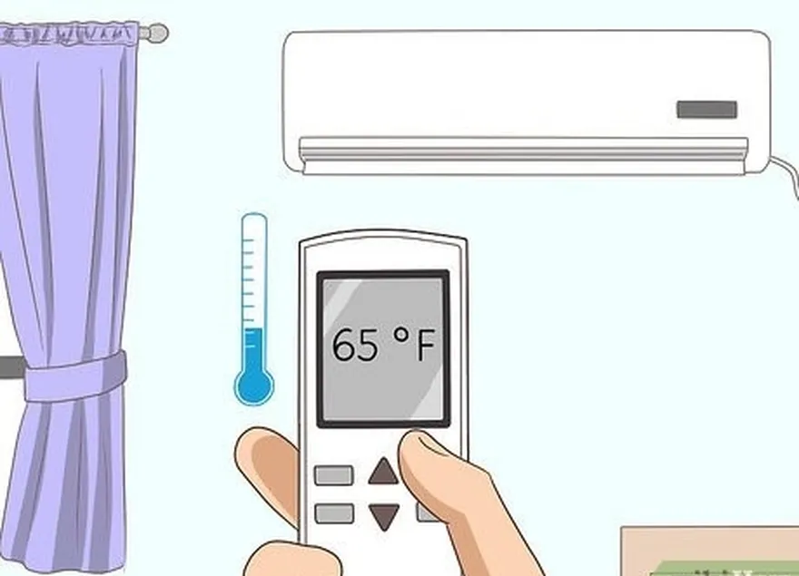 Etapa 3 Deixe o ar-condicionado ligado para diminuir a temperatura e a umidade.