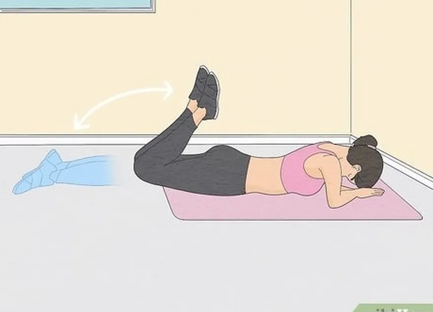 Etapa 3 Enrole os isquiotibiais para um exercício dinâmico de emagrecimento das coxas.