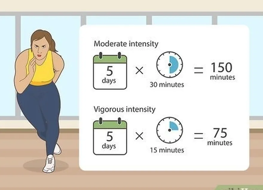 Etapa 2 Faça pelo menos 150 minutos de exercícios aeróbicos moderados ou 75 minutos de exercícios aeróbicos vigorosos por semana.