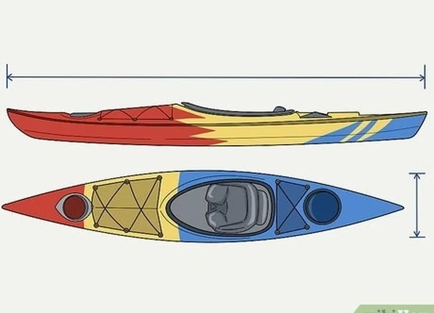 Etapa 1 Meça o comprimento e a largura de seu caiaque com fita métrica.