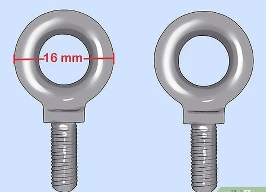 Passo 1 Encontre parafusos com olhal com 5⁄8 polegadas (16 mm) de diâmetro.