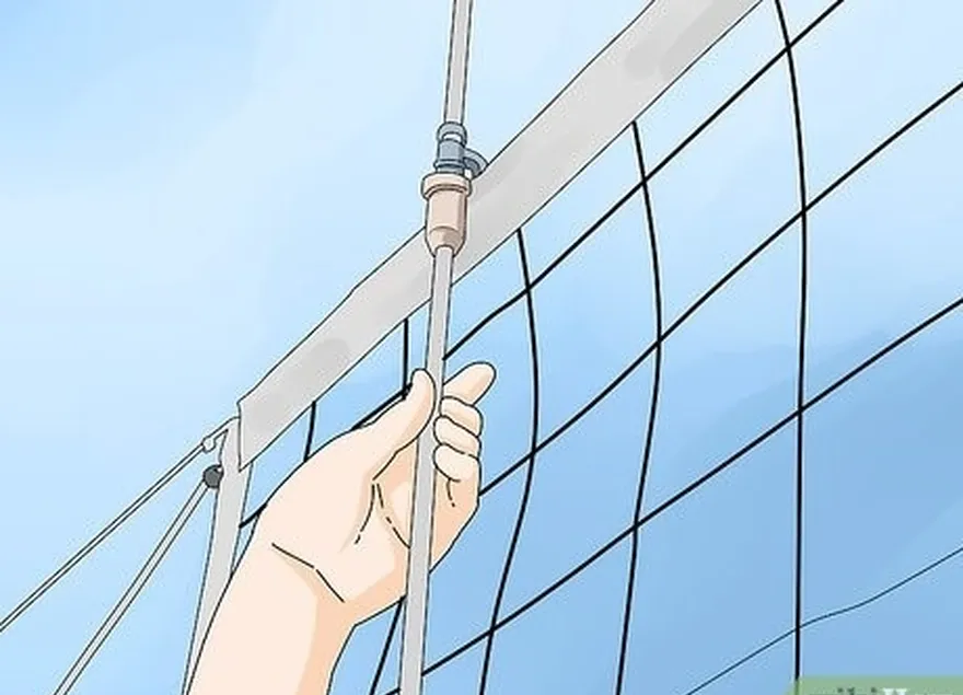 Etapa 8 Fixe as antenas de voleibol à rede para detetar mais facilmente as faltas.