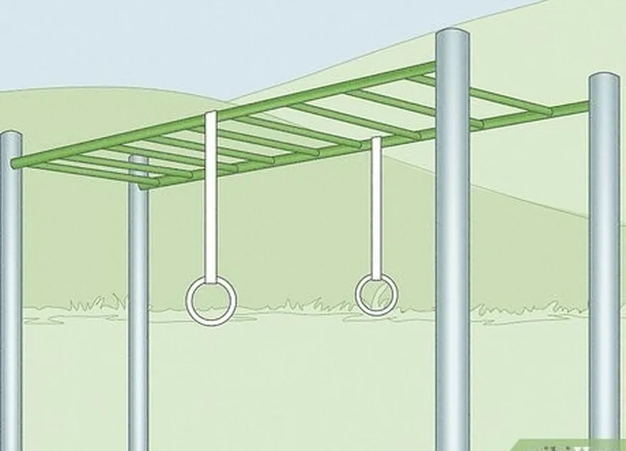 Etapa 4 Encontre algumas barras de macaco altas em um playground para uma opção fácil e estável.