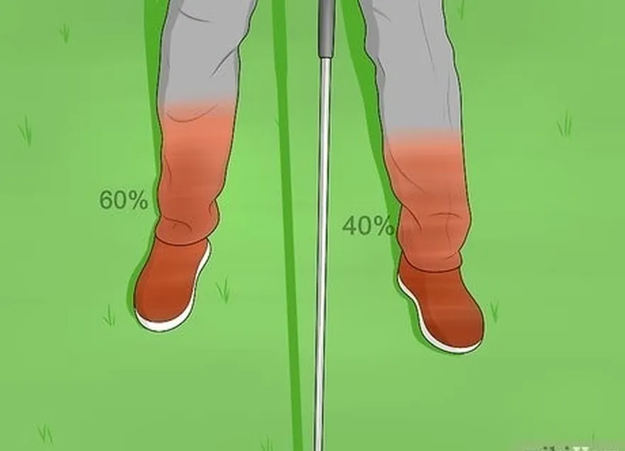 Etapa 1: Mude 60% do seu peso para a perna traseira antes do backswing.