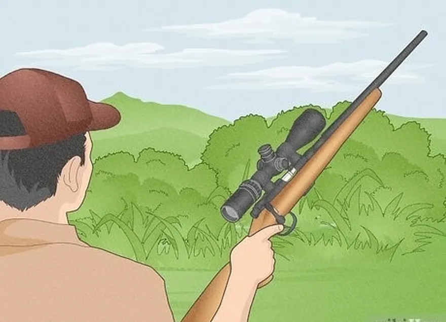 Etapa 5 Use um rifle de caça de tamanho e estilo apropriados.