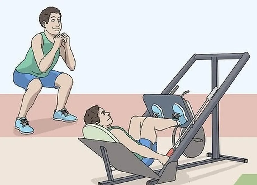 Etapa 6 Faça agachamentos e leg presses para desenvolver músculos e aumentar o desempenho.