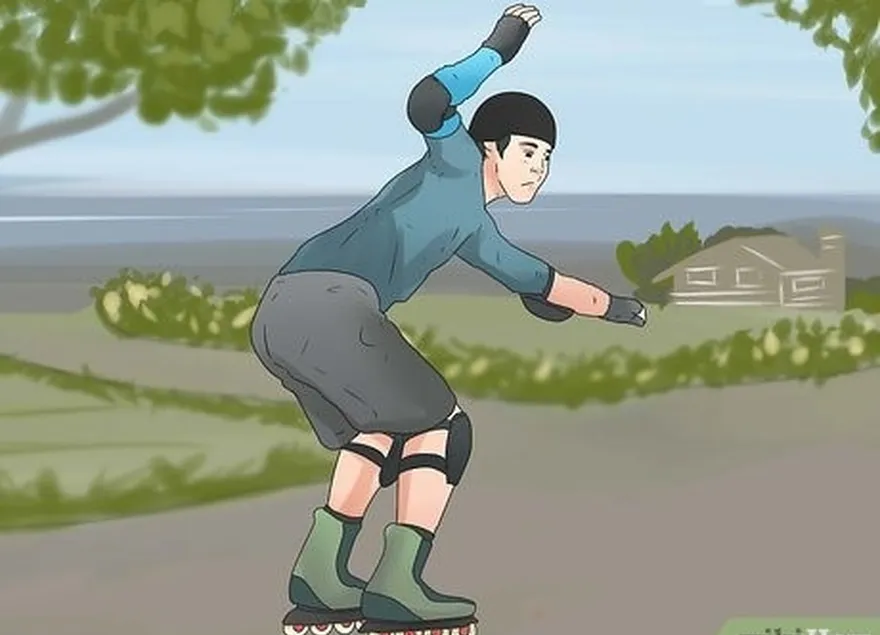 Etapa 2 Pratique ficar em pé e se equilibrar em seus patins.