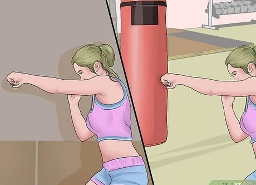 Etapa 10 Pratique o shadowboxing ou use um saco de pancadas.