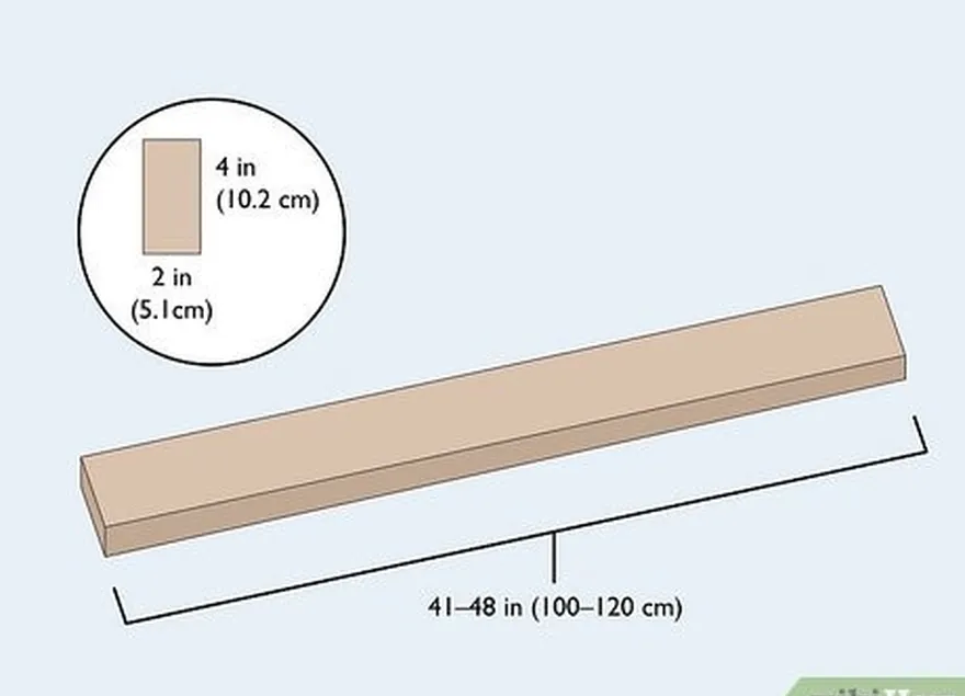 Passo 1 Compre uma tábua de madeira dura de 100 a 120 cm de comprimento para seu bokken.