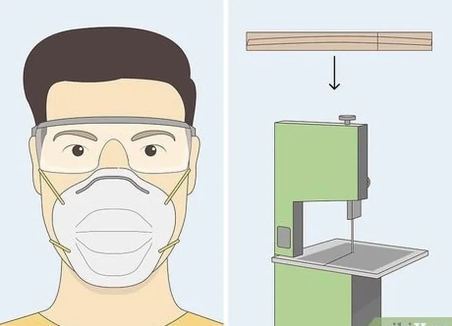 Etapa 1 Coloque seu equipamento de proteção e leve a tábua para uma serra de fita.